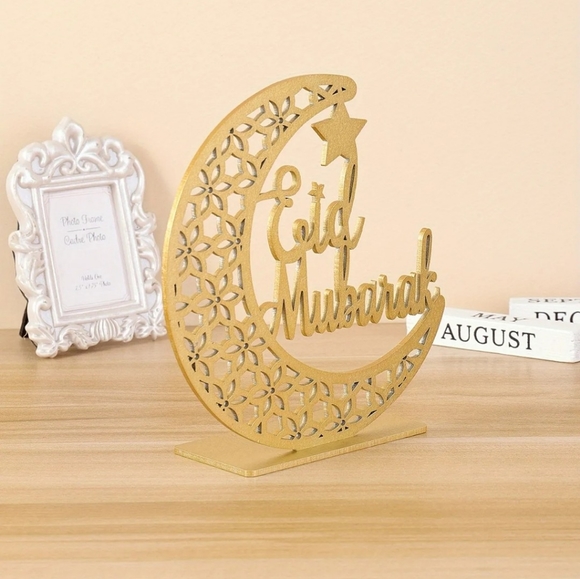 Handmade wooden 3D Ramadan Kareem, Eid decorations. Wooden Eid decor - Picture 3 of 5